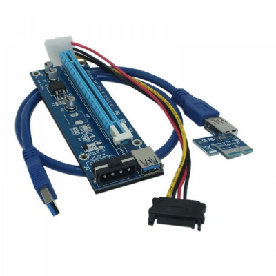 Райзер PCI-e USB 1x-16x molex